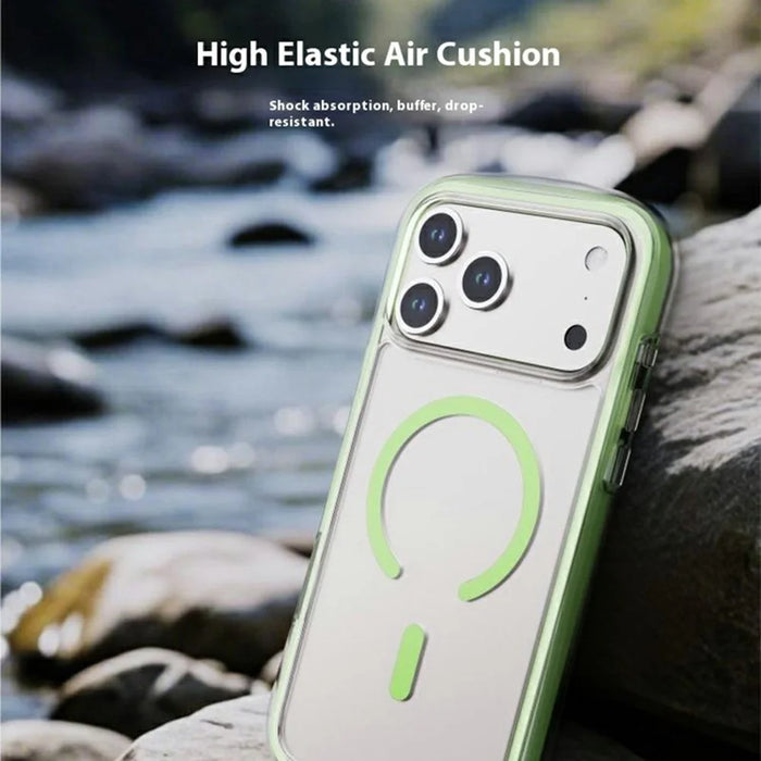 For iPhone 17 Pro Max Case Compatible with MagSafe Air Cushion Anti Drop TPU Phone Back Cover - White - 5