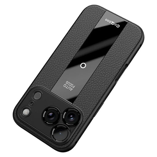 Q.COO For iPhone 17 Pro Case Shockproof PU + TPU + Acrylic Phone Cover - Black - 1