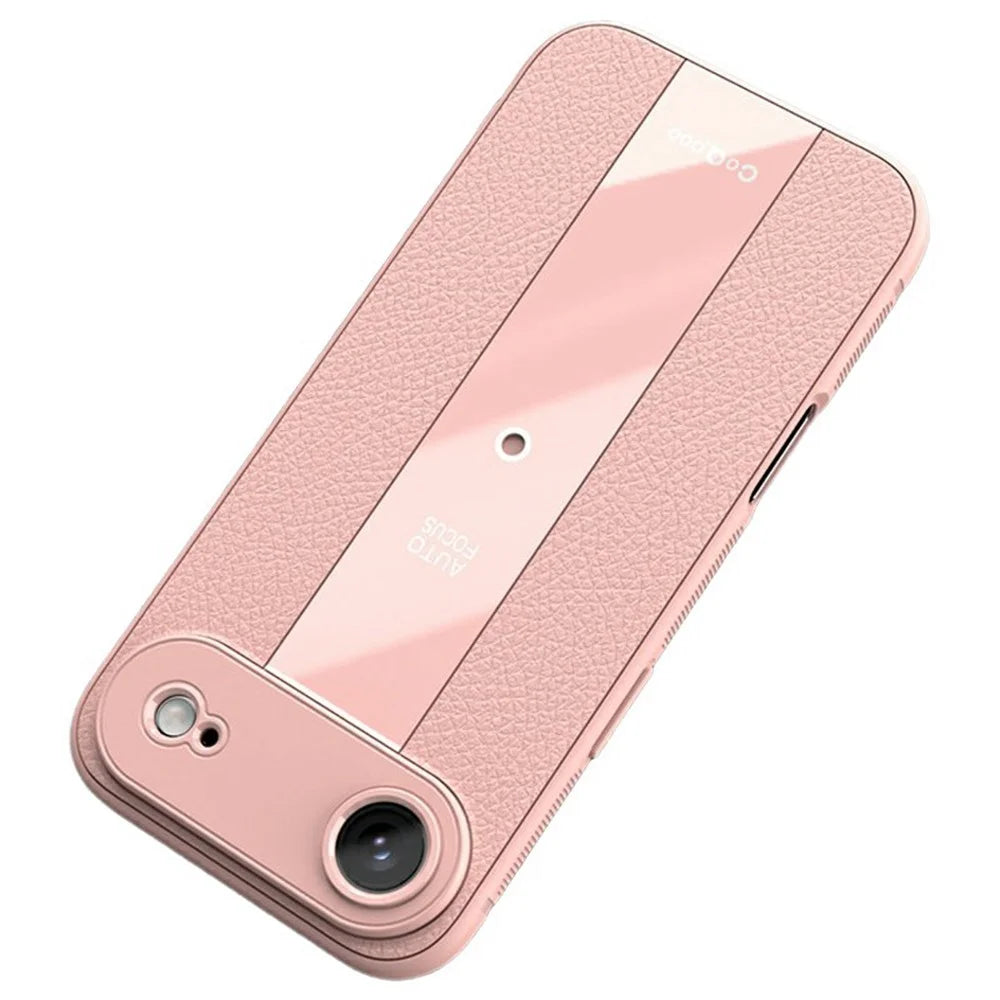 Q.COO For iPhone Air Case Shockproof PU + TPU + Acrylic Phone Cover - Pink - 1