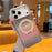 For iPhone 17 Pro Magnetic Case Kickstand Electroplated PC + PU Leather Phone Back Cover - Silver - 1