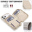 For iPhone 17 Pro Max Case RFID Blocking Zipper Wallet Leather + TPU Phone Cover with Shoulder Strap - Apricot - 4