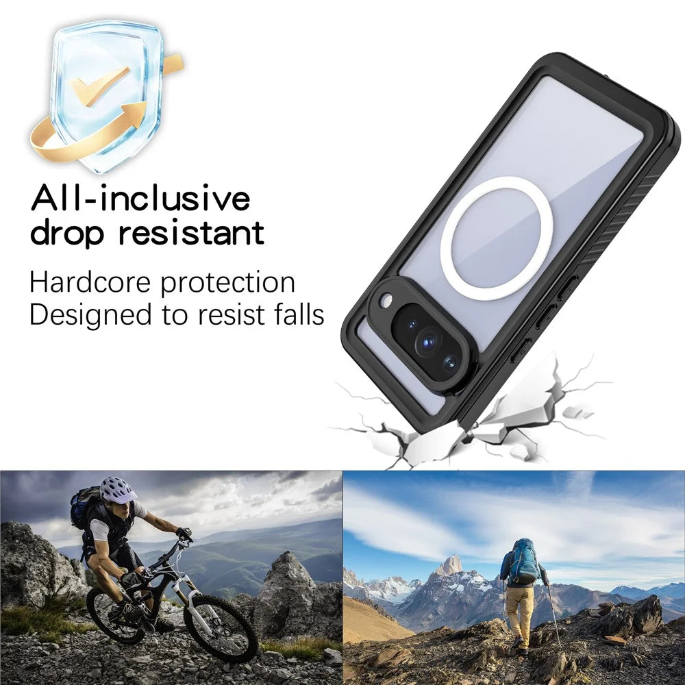 REDPEPPER FS Series For Google Pixel 10 Waterproof Magnetic Case PC TPU PET Clear Phone Cover - 7