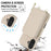 For iPhone 16 Plus Case RFID Blocking Zipper Wallet Leather + TPU Phone Cover with Shoulder Strap - Apricot - 6