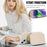 For iPhone 15 Plus / 14 Plus Case RFID Blocking Zipper Wallet Leather + TPU Phone Cover with Shoulder Strap - Apricot - 7