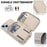 For iPhone 14 / 13 Case RFID Blocking Zipper Wallet Leather + TPU Phone Cover with Shoulder Strap - Apricot - 4