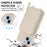 For iPhone 14 / 13 Case RFID Blocking Zipper Wallet Leather + TPU Phone Cover with Shoulder Strap - Apricot - 6