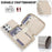 For Samsung Galaxy S23 Ultra Case RFID Blocking Zipper Wallet Leather + TPU Phone Cover with Shoulder Strap - Apricot - 4