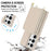 For Samsung Galaxy S23 Ultra Case RFID Blocking Zipper Wallet Leather + TPU Phone Cover with Shoulder Strap - Apricot - 6