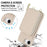 For iPhone 17e / 16e Case RFID Blocking Zipper Wallet Leather + TPU iPhone Cover with Shoulder Strap - Apricot - 6