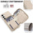 For Samsung Galaxy S25 / S24 Case RFID Blocking Zipper Wallet Leather + TPU Phone Cover with Shoulder Strap - Apricot - 4