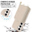 For Samsung Galaxy S25+ / S24+ Case RFID Blocking Zipper Wallet Leather + TPU Phone Cover with Shoulder Strap - Apricot - 6