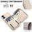 For Samsung Galaxy S25 Edge Case RFID Blocking Zipper Wallet Leather + TPU Phone Cover with Shoulder Strap - Apricot - 4