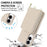 For Samsung Galaxy S25 Edge Case RFID Blocking Zipper Wallet Leather + TPU Phone Cover with Shoulder Strap - Apricot - 6