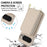For Google Pixel 9 / 9 Pro Case RFID Blocking Zipper Wallet Leather + TPU Phone Cover with Shoulder Strap - Apricot - 6
