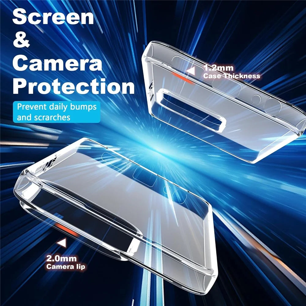 For Xiaomi Redmi 15C 4G (Global) (171mm)  /  Poco C85 4G (171mm) Clear TPU Anti-Scratch Phone Case + 2.5D Arc Edge Screen Protector - 3