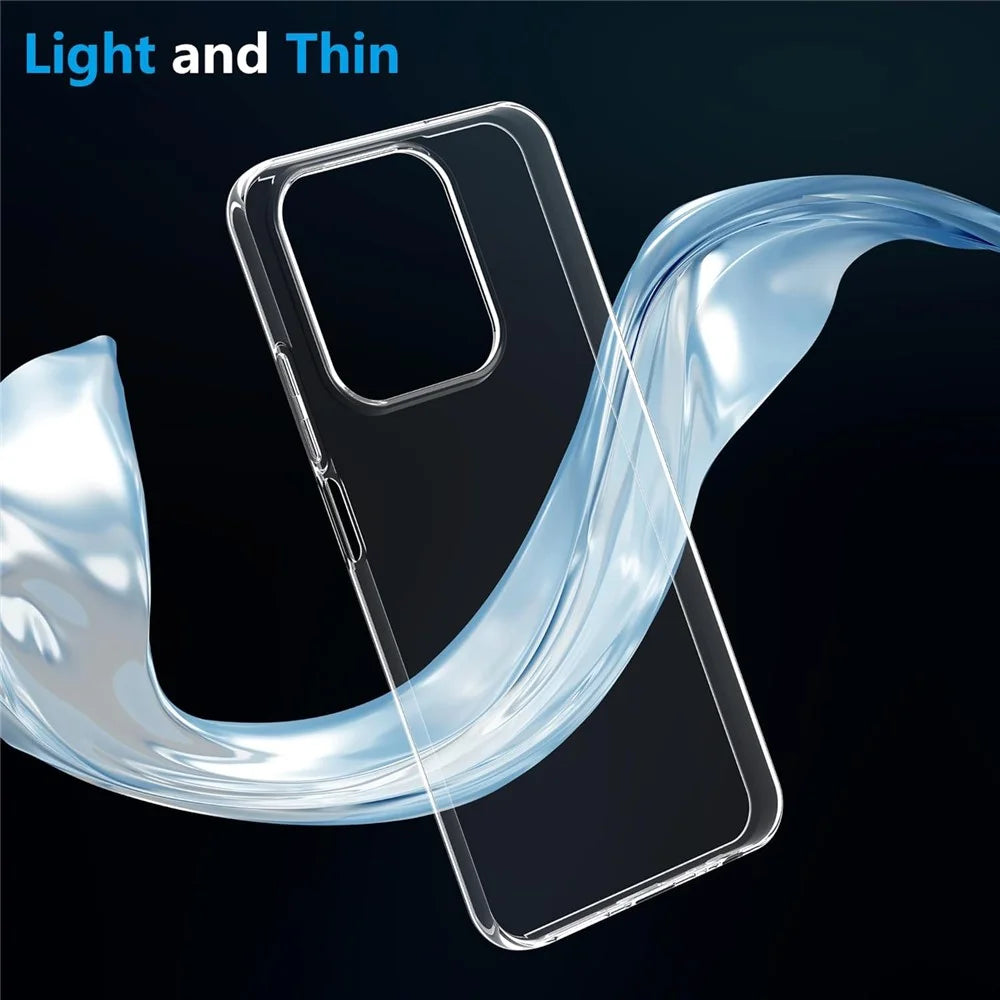 For Xiaomi Redmi 15C 5G (EU) (173mm)  /  15C 4G (EU) (173mm) Clear TPU Anti-Scratch Phone Case + 2.5D Arc Edge Screen Protector - 2