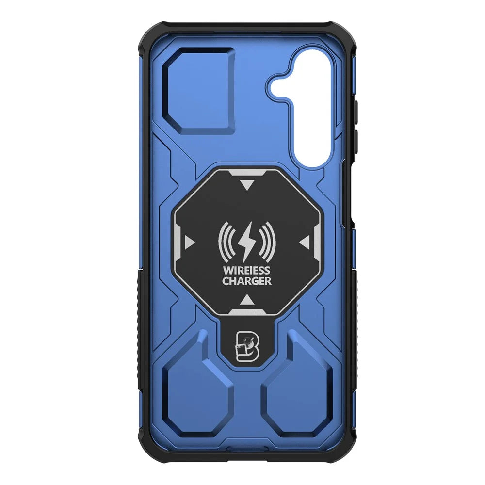 For Samsung Galaxy A16 5G Magnetic Case Rotating Metal Kickstand Shockproof PC + TPU Phone Back Cover - Dark Blue - 4