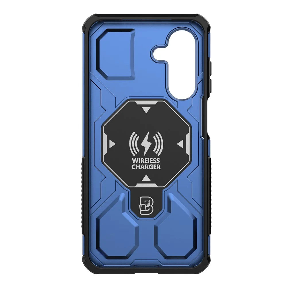 For Samsung Galaxy A26 5G Magnetic Case Rotating Metal Kickstand Shockproof PC + TPU Phone Back Cover - Dark Blue - 4