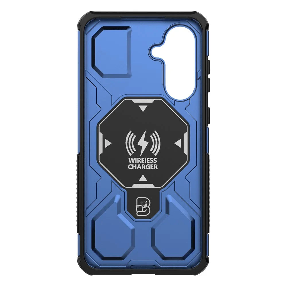 For Samsung Galaxy A56 5G Magnetic Case Rotating Metal Kickstand Shockproof PC + TPU Phone Back Cover - Dark Blue - 4