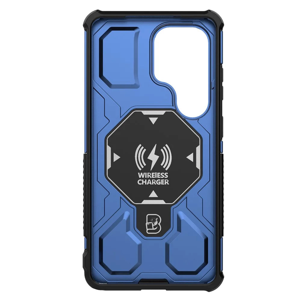 For Samsung Galaxy S26 Ultra Magnetic Case Rotating Metal Kickstand Shockproof PC + TPU Phone Back Cover - Dark Blue - 5