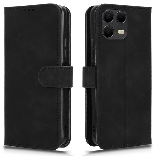 For T-Mobile Revvl 8 Pro  /  T Phone 3 Pro Leather Case Skin Feel Anti Drop Wallet Flip Phone Cover - Black - 1