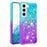 For Samsung Galaxy S23 TPU Case Gradient Quicksand Phone Back Cover - Sky Blue  /  Purple - 1