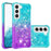 For Samsung Galaxy S23 TPU Case Gradient Quicksand Phone Back Cover - Sky Blue  /  Purple - 2