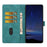 For iPhone 15 Pro Max Flip Case Cherry Blossom Pattern Leather Wallet Stand iPhone Cover with Wrist Strap - Green - 2