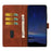 For Samsung Galaxy S25 FE Flip Case Cherry Blossom Pattern Leather Wallet Stand Phone Cover with Wrist Strap - Brown - 2