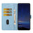 For Samsung Galaxy S25 Edge Flip Case Cherry Blossom Pattern Leather Wallet Stand Phone Cover with Wrist Strap - Sky Blue - 2