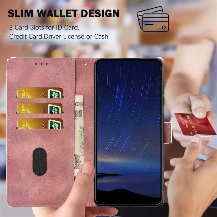 For Samsung Galaxy S25 Ultra Flip Case Cherry Blossom Pattern Leather Wallet Stand Phone Cover with Wrist Strap - 5