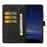 For Samsung Galaxy S25 Flip Case Cherry Blossom Pattern Leather Wallet Stand Phone Cover with Wrist Strap - Black - 2
