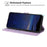 For Samsung Galaxy S24 Case Cherry Blossom Pattern Leather Wallet Stand Phone Cover with Wrist Strap - Purple - 3