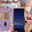 For Samsung Galaxy S24 Case Cherry Blossom Pattern Leather Wallet Stand Phone Cover with Wrist Strap - Purple - 5