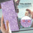 For Samsung Galaxy S24 Case Cherry Blossom Pattern Leather Wallet Stand Phone Cover with Wrist Strap - Purple - 6