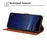 For Samsung Galaxy A55 5G Flip Case Cherry Blossom Pattern Leather Wallet Stand Phone Cover with Wrist Strap - Brown - 3
