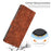 For Samsung Galaxy A55 5G Flip Case Cherry Blossom Pattern Leather Wallet Stand Phone Cover with Wrist Strap - Brown - 7