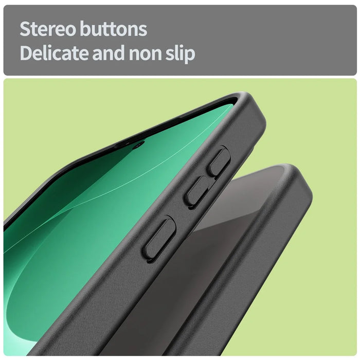 For Samsung Galaxy S24 FE Case Skin Touch Matte Anti Drop TPU PC Phone Back Cover - Black - 4