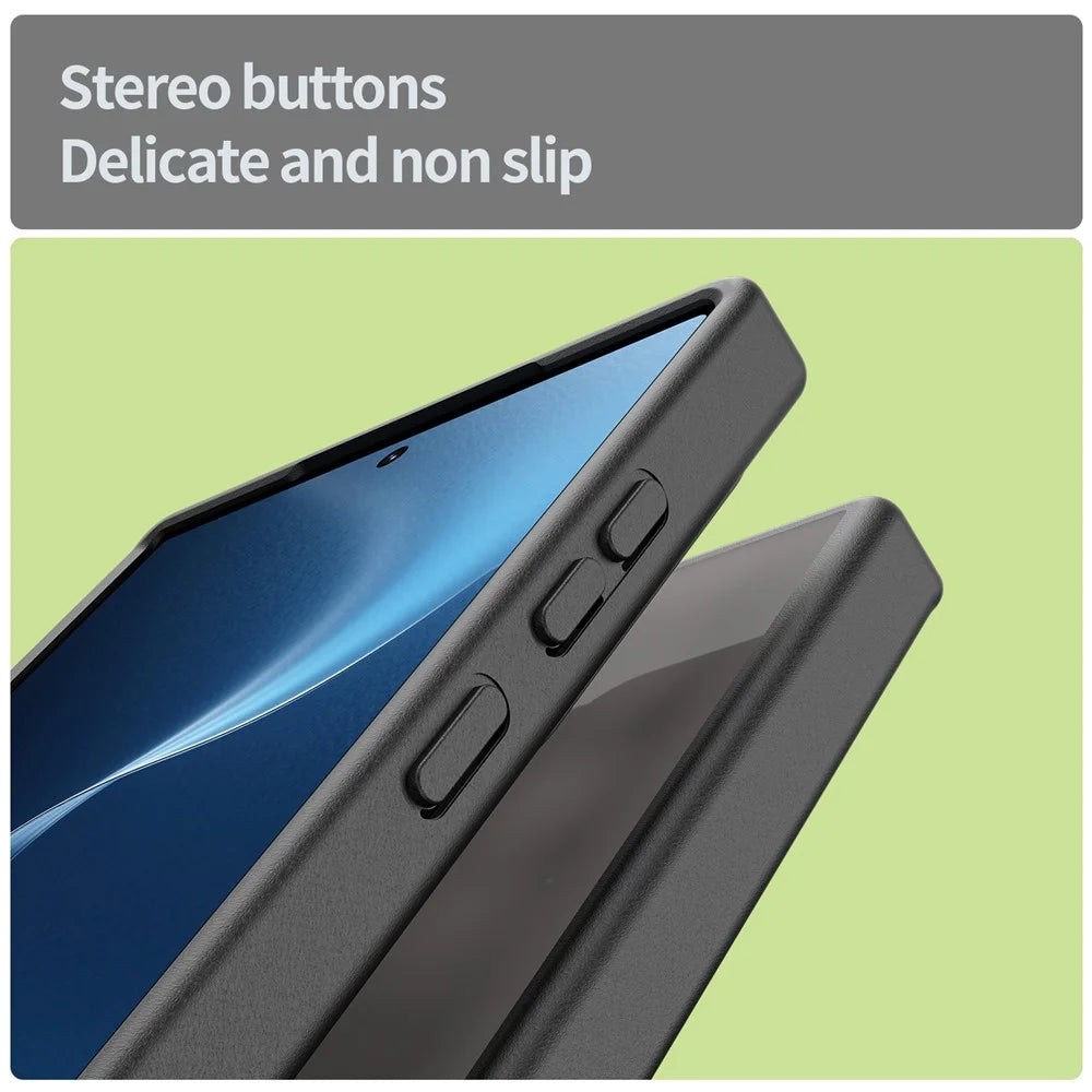 For Samsung Galaxy S23 Ultra Case Skin Touch Matte Anti Drop TPU PC Phone Back Cover - Black - 4