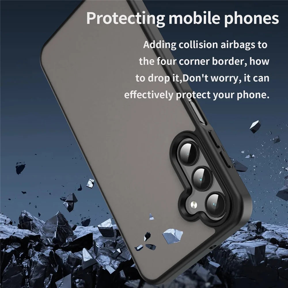 For Samsung Galaxy A16 4G / 5G Case Skin Touch Matte Anti Drop TPU PC Phone Back Cover - Black - 2
