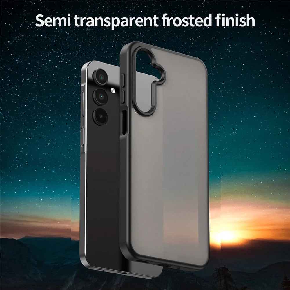 For Samsung Galaxy A16 4G / 5G Case Skin Touch Matte Anti Drop TPU PC Phone Back Cover - Black - 3