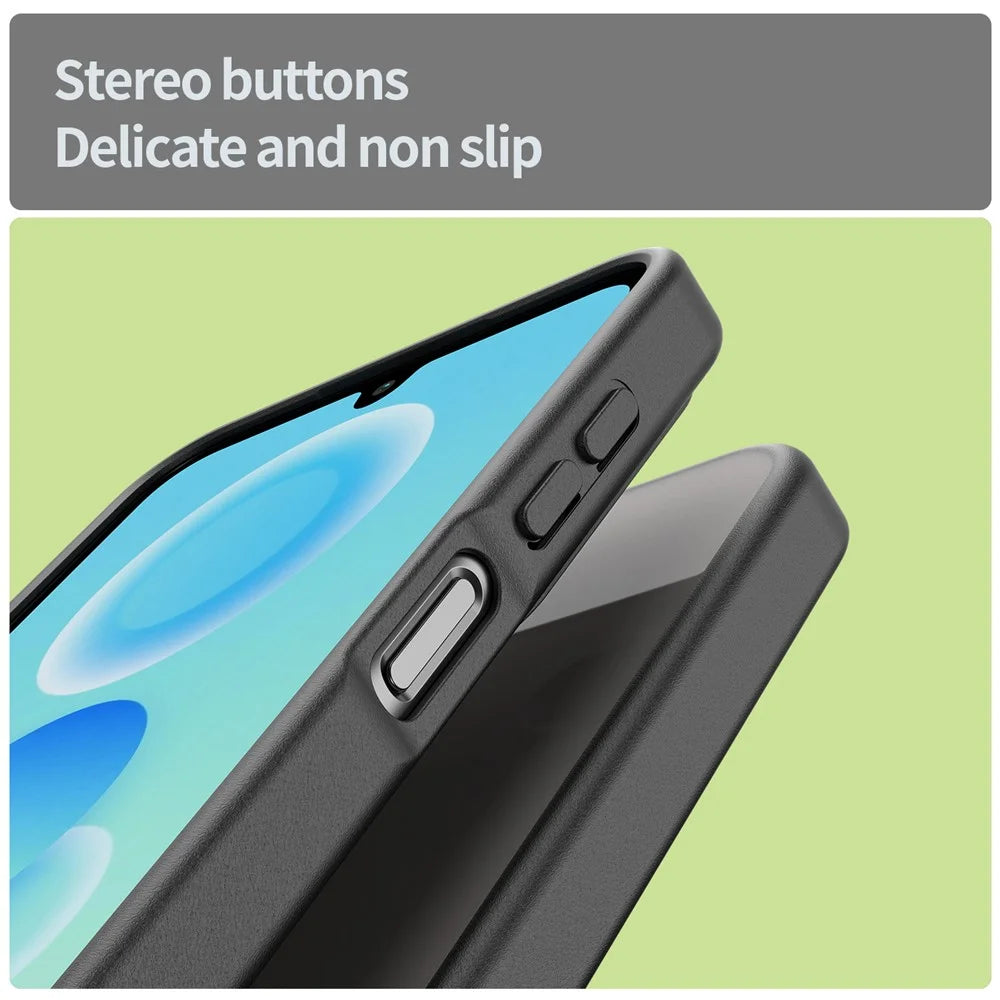 For Samsung Galaxy A16 4G / 5G Case Skin Touch Matte Anti Drop TPU PC Phone Back Cover - Black - 4