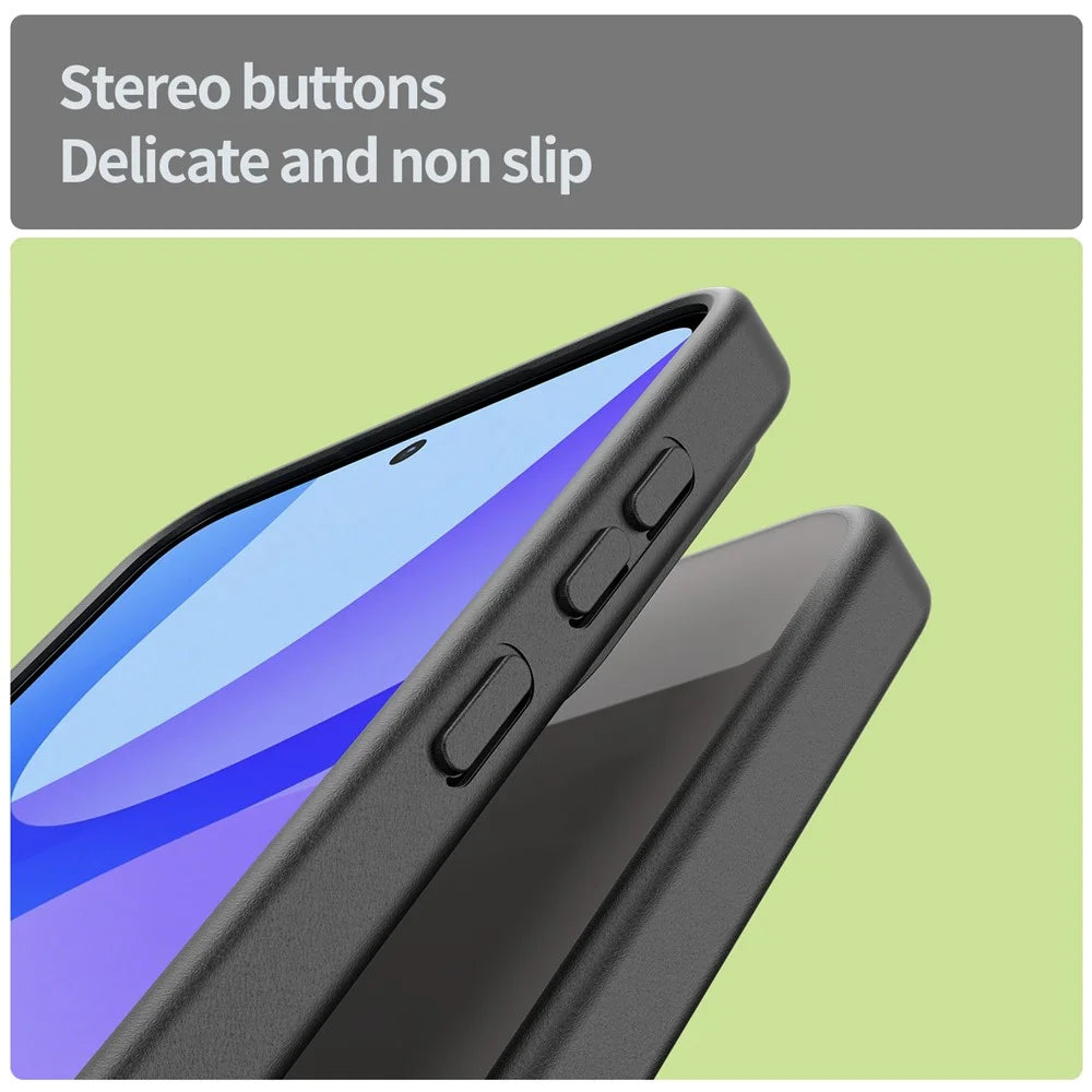 For Samsung Galaxy A36 5G Case Skin Touch Matte Anti Drop TPU PC Phone Back Cover - Black - 4