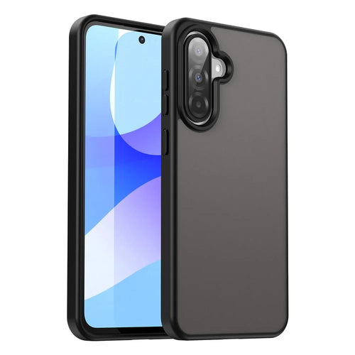 For Samsung Galaxy A56 5G Case Skin Touch Matte Anti Drop TPU PC Phone Back Cover - Black - 1