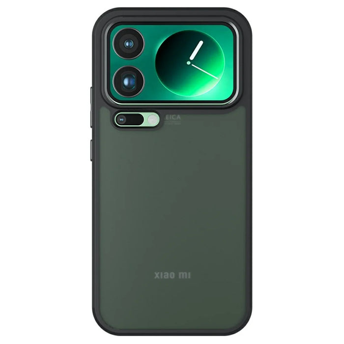 For Xiaomi 17 Pro Max Case Skin-Touch TPU + PC Matte Phone Back Cover, Transparent Black - 2