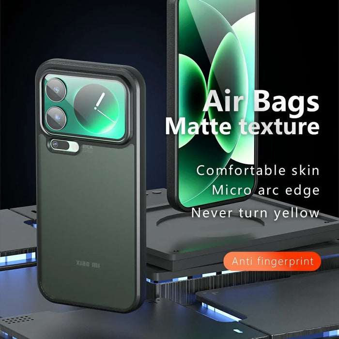 For Xiaomi 17 Pro Max Case Skin-Touch TPU + PC Matte Phone Back Cover, Transparent Black - 3