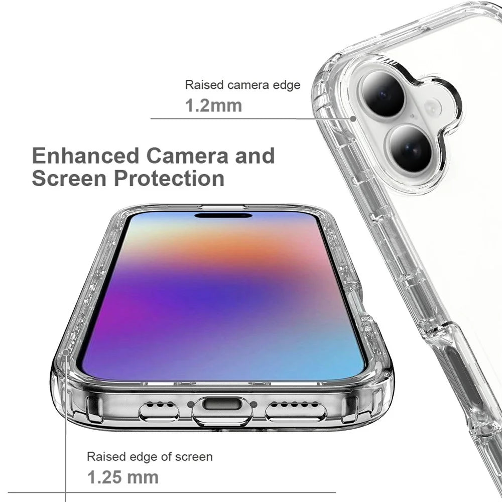 For iPhone 17 Case PC + TPU Gradient Color Mobile Phone Cover - Transparent - 3