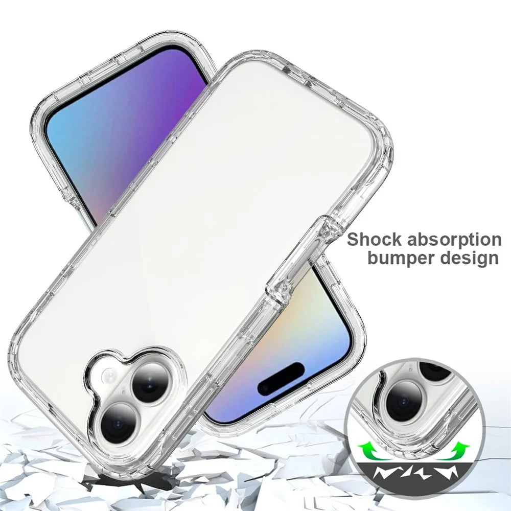 For iPhone 17 Case PC + TPU Gradient Color Mobile Phone Cover - Transparent - 5