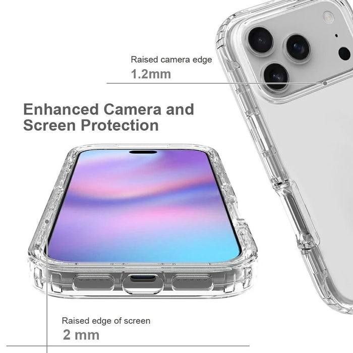 For iPhone 18 Pro / 17 Pro Case PC + TPU Gradient Color Mobile Phone Cover - Transparent - 2