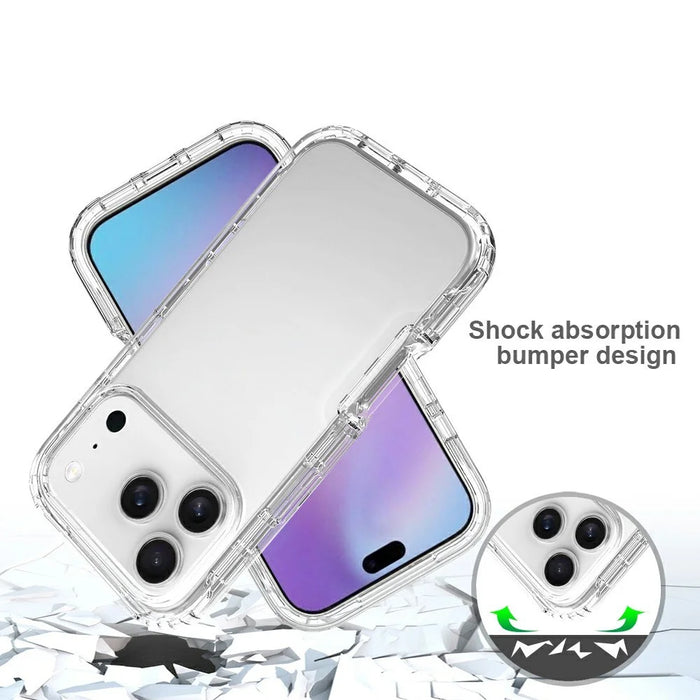 For iPhone 18 Pro / 17 Pro Case PC + TPU Gradient Color Mobile Phone Cover - Transparent - 5